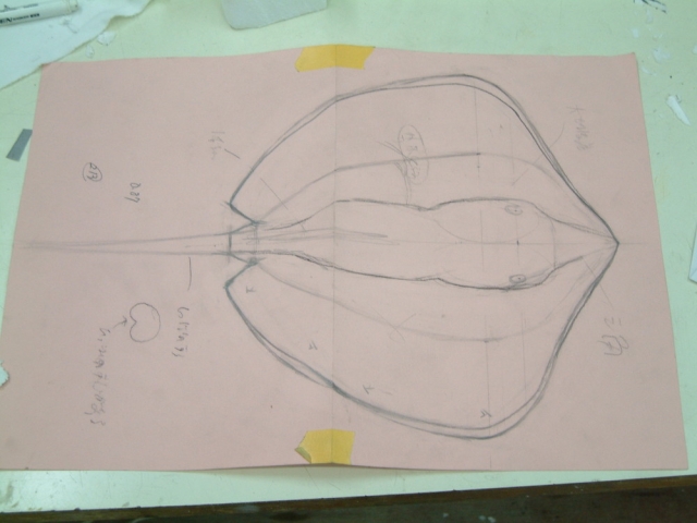 エイの製作工程 設計図