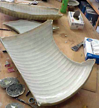 サニー号（サウザンドサニー号）の製作工程画像 帆の型もFRPで作成